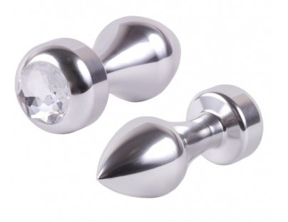 Анальная пробка Aluminium Silver Diamond