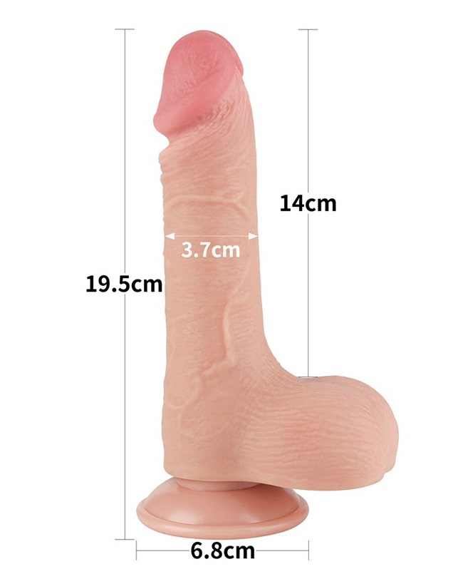 Фаллос на присоске телесный со съемной присоской