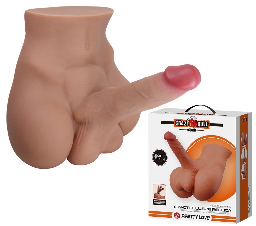 Мужской реалистичный полуторс с анальным отверстием