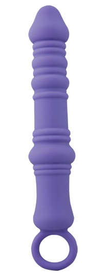Рельефный анальный стимулятор фиолетовый
