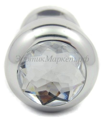 Анальная пробка Aluminium Silver Diamond
