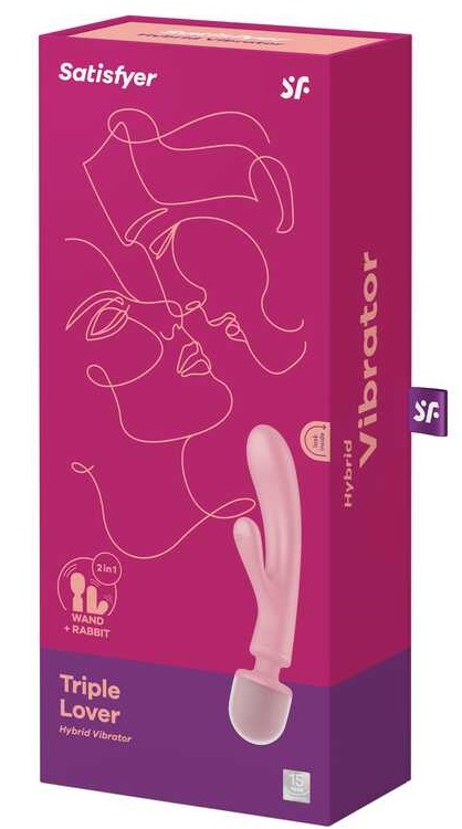 Двухсторонний стимулятор Triple Lover розовый