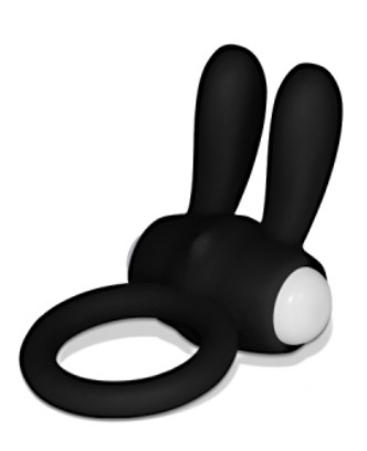 Эрекционное кольцо зайчик Black