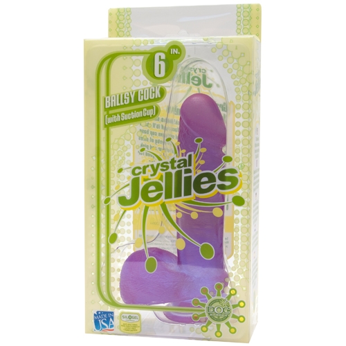 Фаллос фиолетовый Crystal Jellies 6in