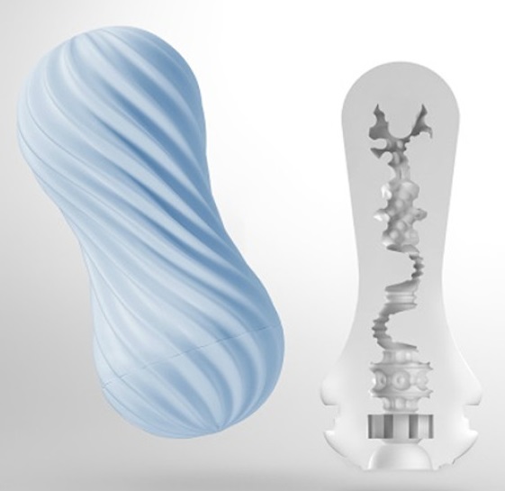 Мастурбатор Tenga Flex Bubbly Blue с вращением