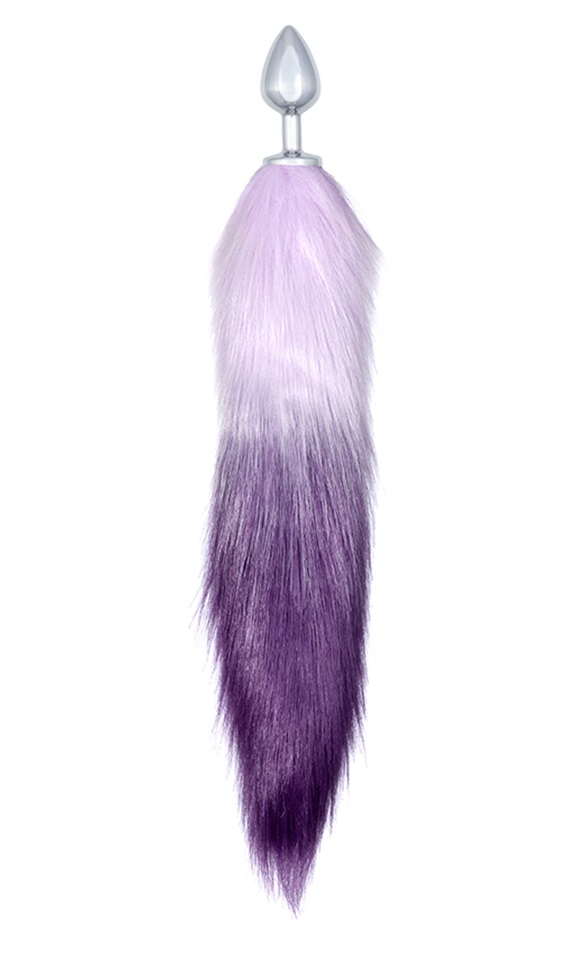 Анальная пробочка с хвостом Purple 