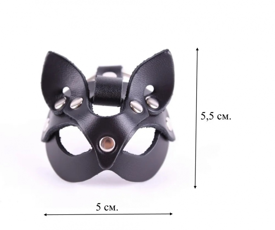 Брелок маска кошки черный