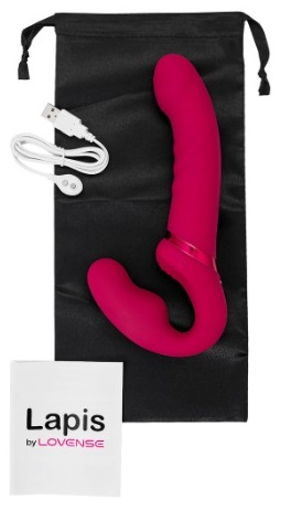 Красный страпон Lovense Lapis 