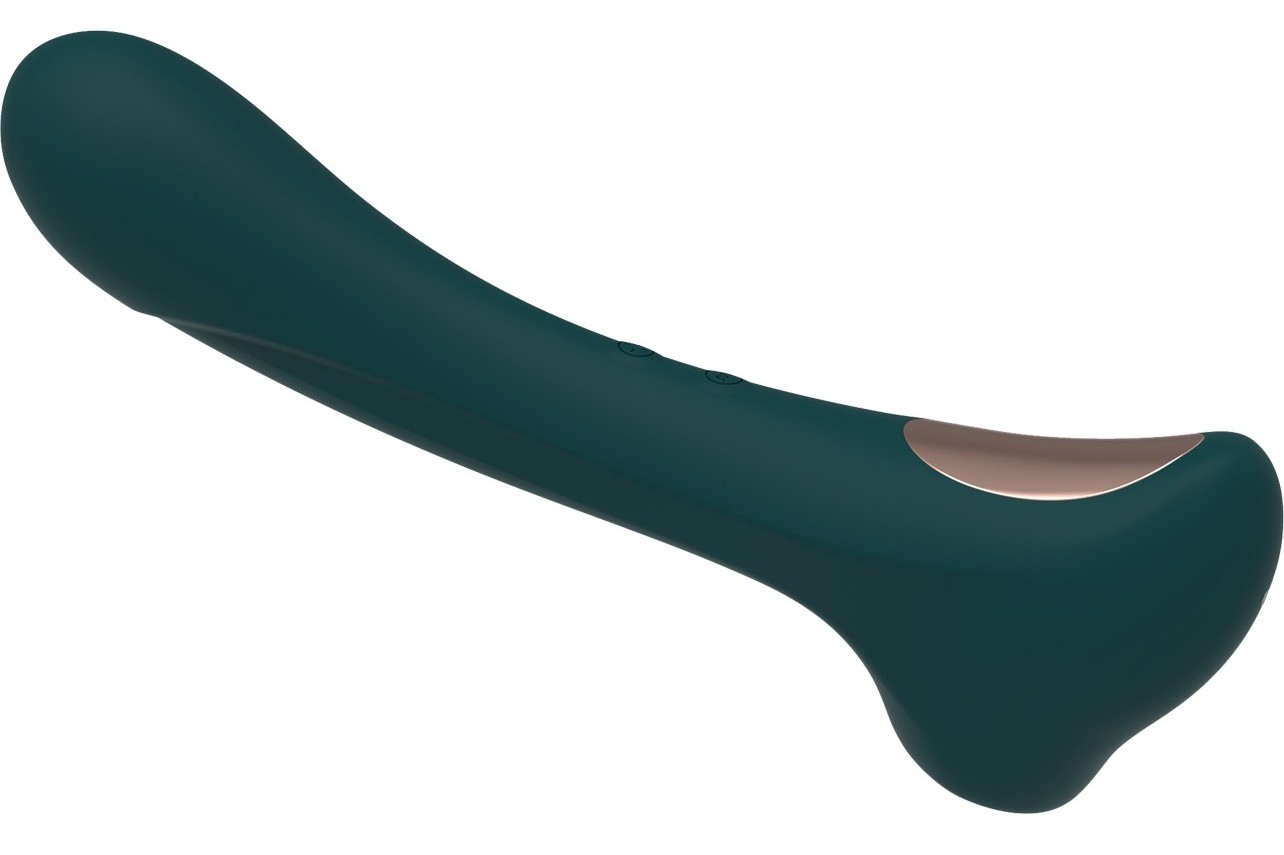 Двухсторонний вакуумный стимулятор New Quiver Teal