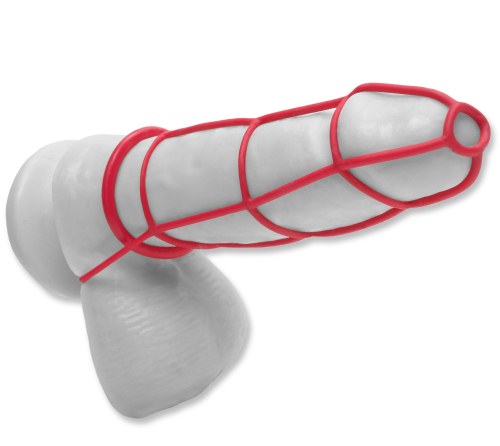 Насадка Cockcage And Ring Set Red (телесная)
