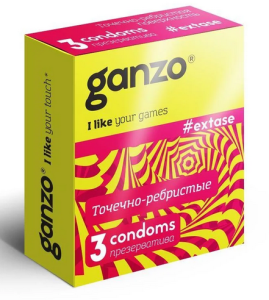 Презервативы GANZO точечно-ребристые 3 шт 