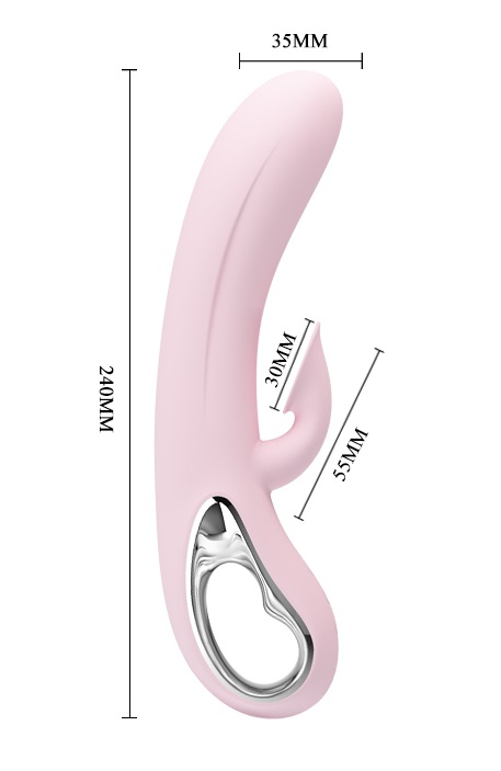 Вибратор-кролик с вакуумной стимуляцией клитора розовый