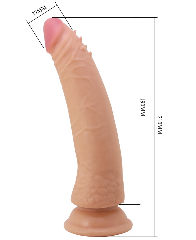 Фаллос гибкий с подвижной кожей Kable