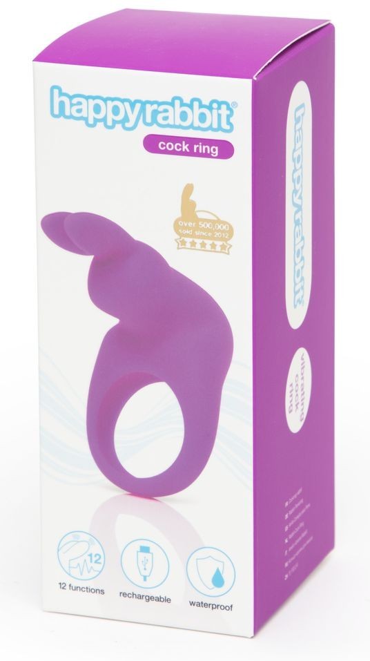 Виброкольцо Happy Rabbit с пультом purple