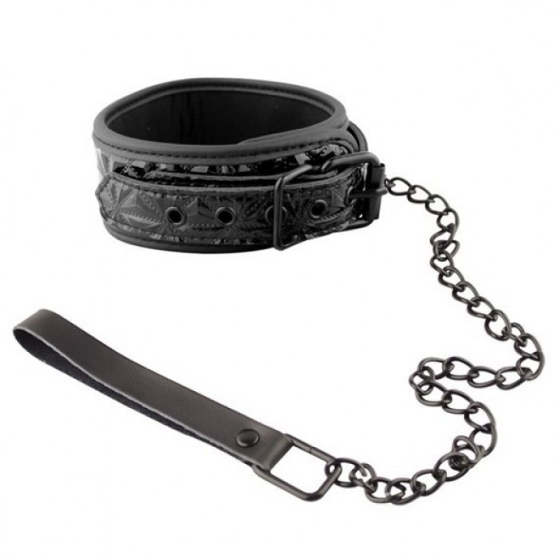 Черный ошейник Luxury Fetish