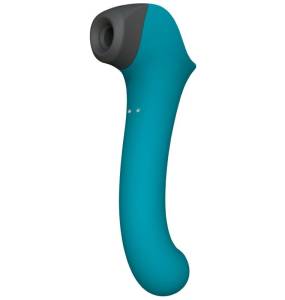 Двухсторонний стимулятор клитора с подогревом Halo 2 Бирюза 