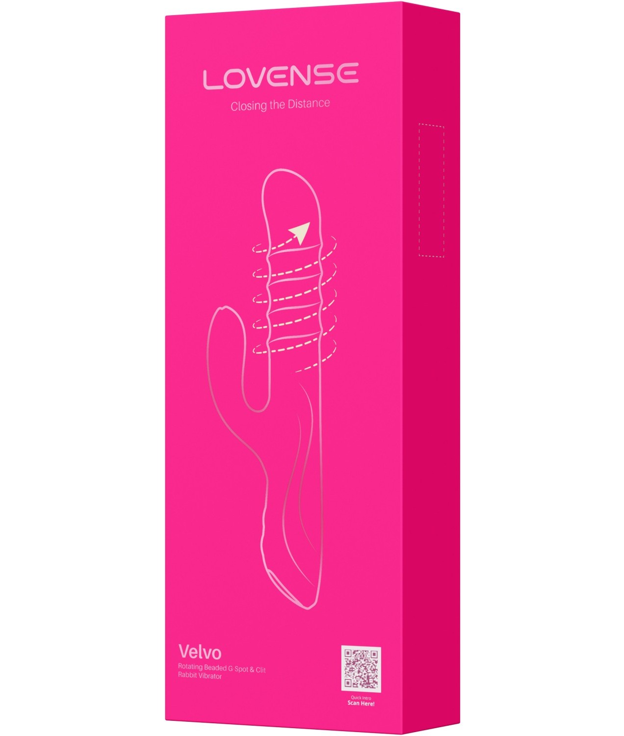 Вибратор-кролик Lovense Velvo с ротацией и массажем бусин