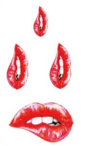 Временное тату губы 