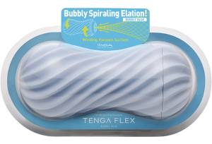 Мастурбатор Tenga Flex Bubbly Blue с вращением 