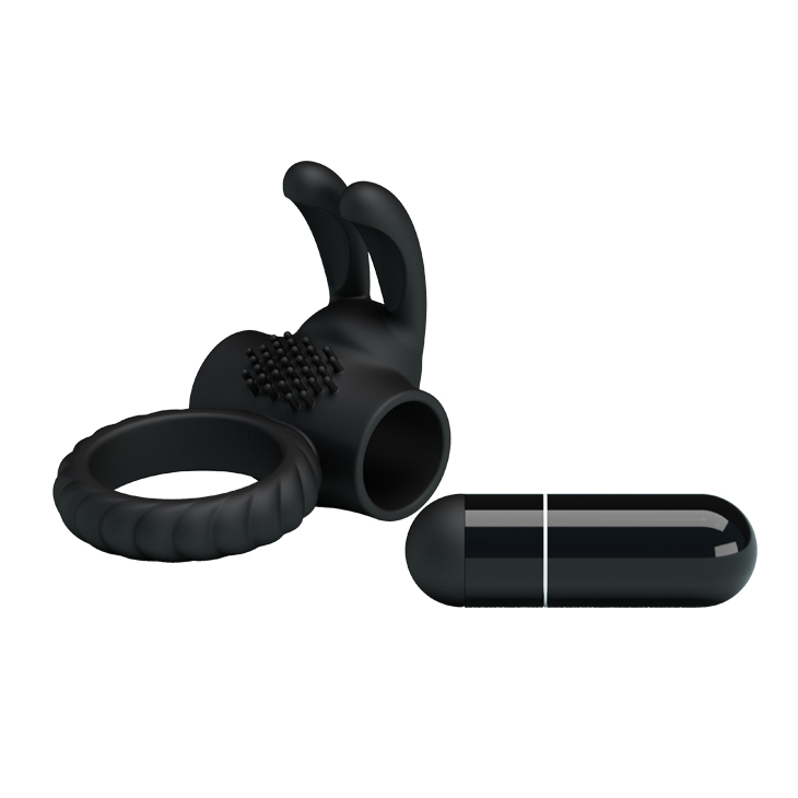 Эрекционное кольцо вибро Black