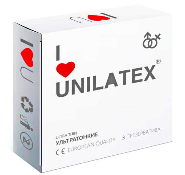 Ультратонкие презервативы UNILATEX 3 шт