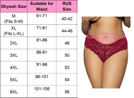 Кружевные трусики с пажами XL