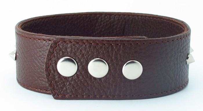 Ошейник коричневая кожа