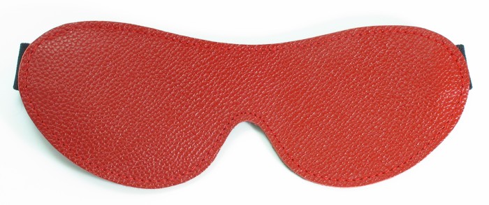 Маска из натуральной кожи красная