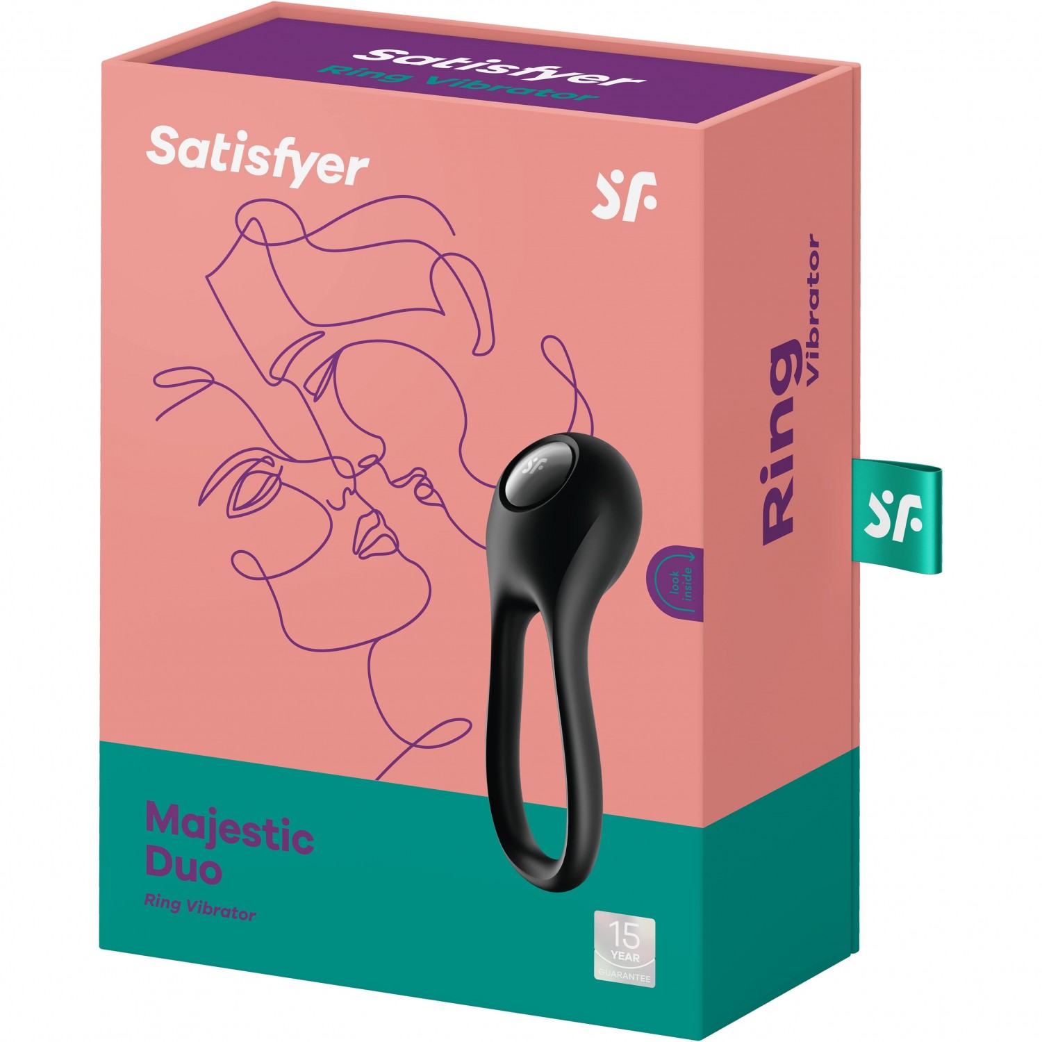 Черное виброкольцо Satisfyer Majestic Duo