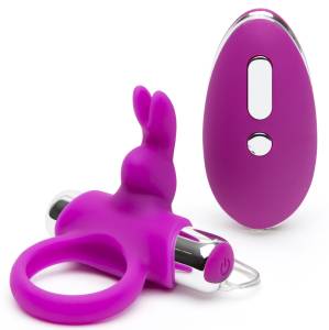 Виброкольцо Happy Rabbit с пультом purple 